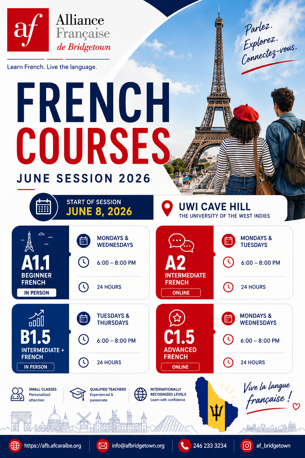 French classes June French classes January